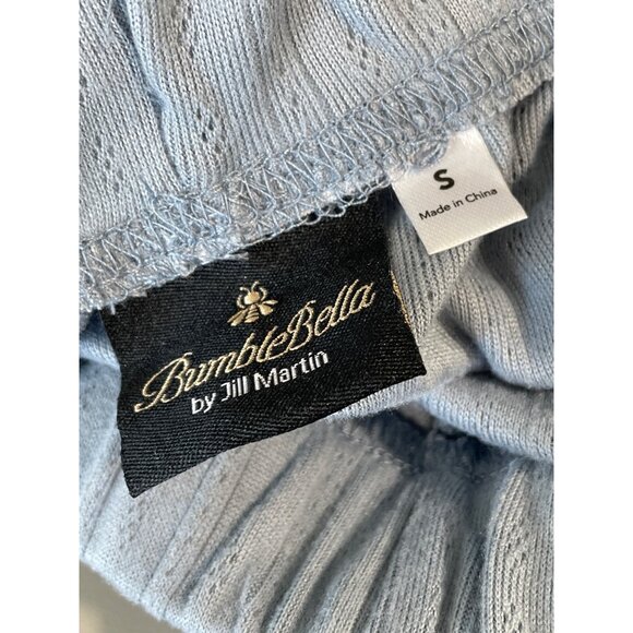 Bumblebella by Jill Martin Dreamy Pointelle Tank & Pant Set Small Denim Wash NEW - Picture 3 of 6